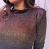 VESTITO MIDI COLLO ALTO LUREX
