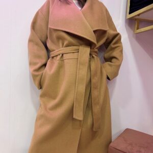 CAPPOTTO LUNGO IN PANNO CON CINTURA