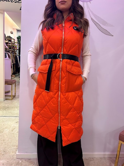 GILET IMBOTTITO CON CINTURA