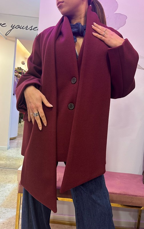 CAPPOTTO CORTO SCIARPA MISTO LANA