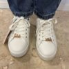 SNEAKERS BIANCA DETTAGLI ORO
