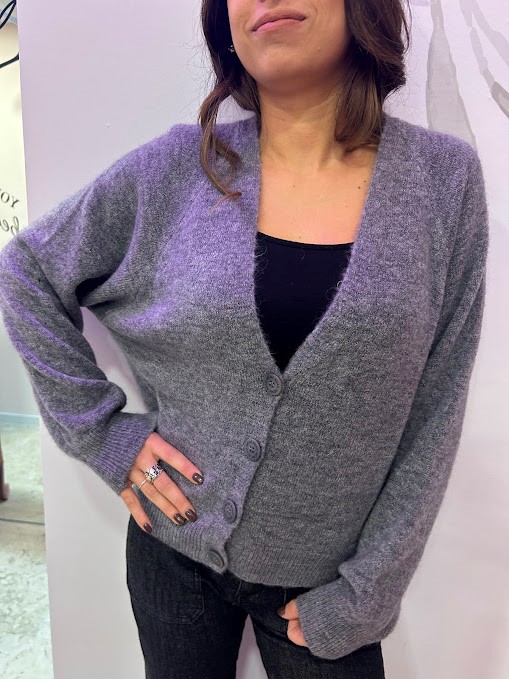 CARDIGAN CON BOTTONI MISTO LANA