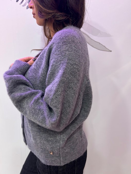 CARDIGAN CON BOTTONI MISTO LANA