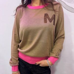 MAGLIONE CON LOGO IN STRASS