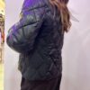 GIUBBOTTO CORTO EFFETTO PELLE COLLO PELLICCIA