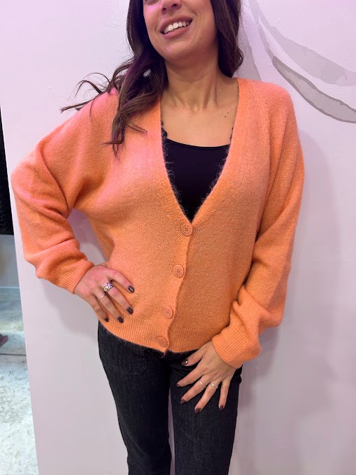 CARDIGAN CON BOTTONI MISTO LANA