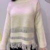 MAGLIA 50% LANA CON FRANGE