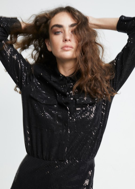 VESTITO MAGLIA PAILETTES