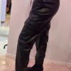 PANTALONE CARGO EFFETTO PELLE