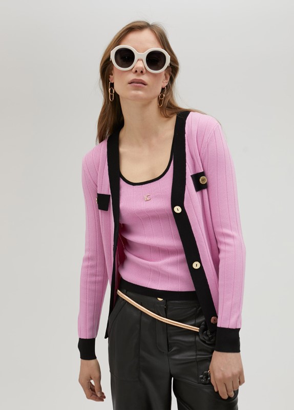 TOP IN MAGLIA BICOLORE