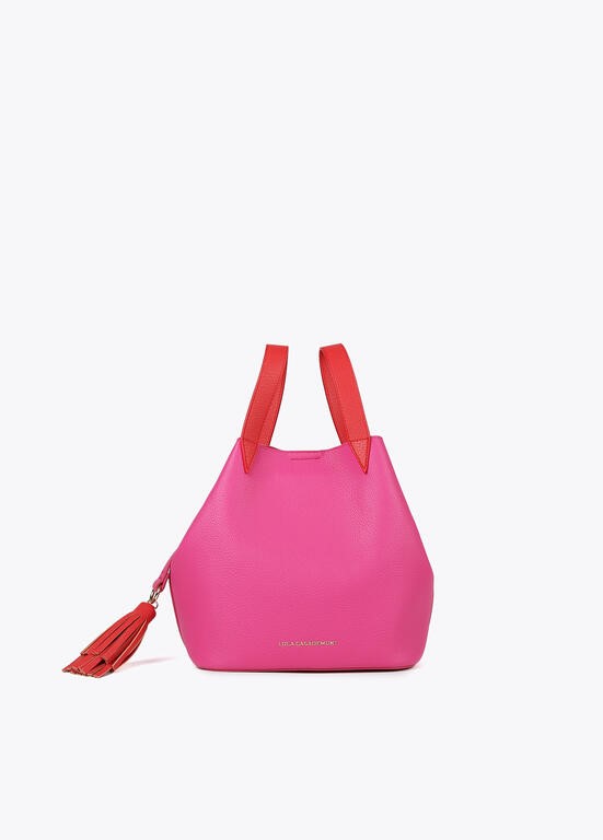 BORSA BICOLORE CON NAPPA