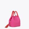 BORSA BICOLORE CON NAPPA