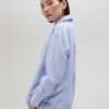 CAMICIA RIGHE CON LOGO STRASS