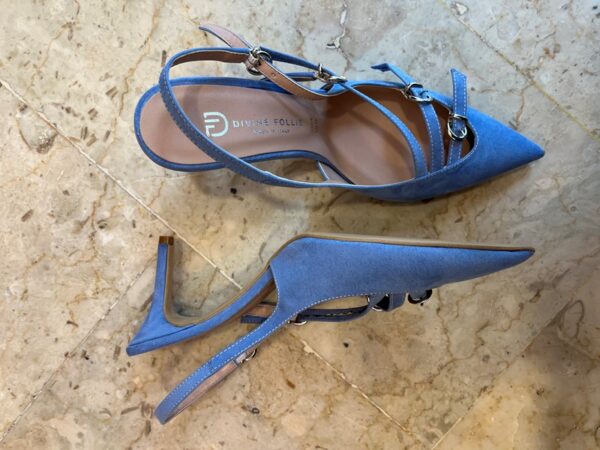 SLINGBACK FIBBIE IN PELLE