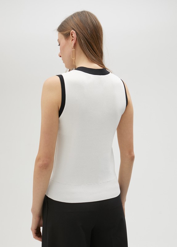 GILET IN MAGLIA BICOLORE