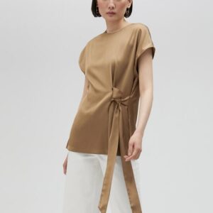 BLUSA SATINATA LEGATA IN VITA