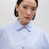 CAMICIA RIGHE CON LOGO STRASS
