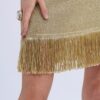 ABITO MAGLIA CORTO CON FRANGE