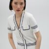 PULLOVER MANICHE CORTE BICOLORE