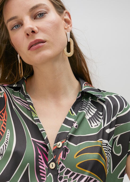 CAMICIA STAMPA TROPICALE