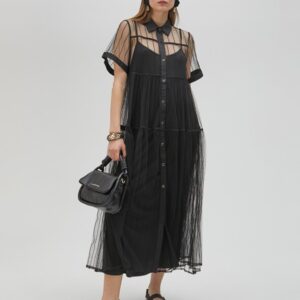 VESTITO NERO IN TULLE