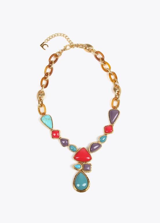 COLLANA COMBINATA ELEMENTI COLORATI