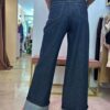 JEANS LARGO CON PIEGA SUL FONDO