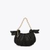MINI BORSA SATINATA CON FIOCCHI LATERALI