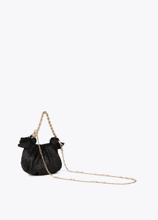 MINI BORSA SATINATA CON FIOCCHI LATERALI