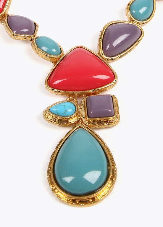 COLLANA COMBINATA ELEMENTI COLORATI