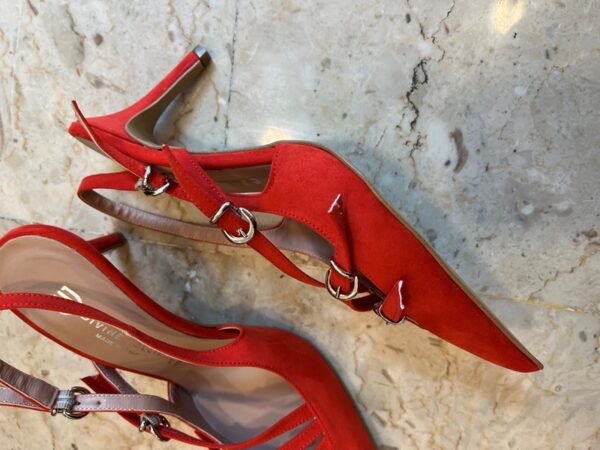 SLINGBACK FIBBIE IN PELLE