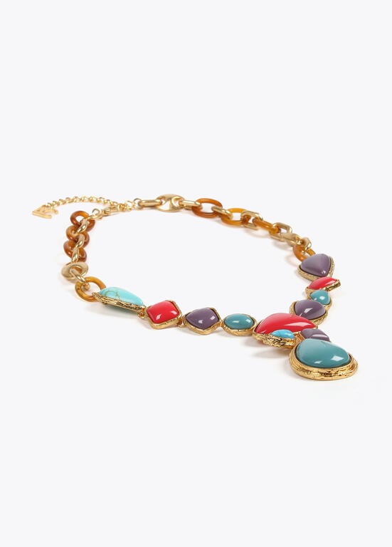 COLLANA COMBINATA ELEMENTI COLORATI