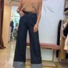JEANS LARGO CON PIEGA SUL FONDO