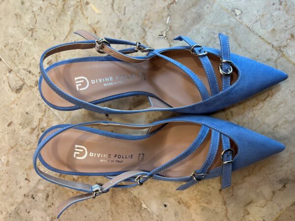 SLINGBACK FIBBIE IN PELLE