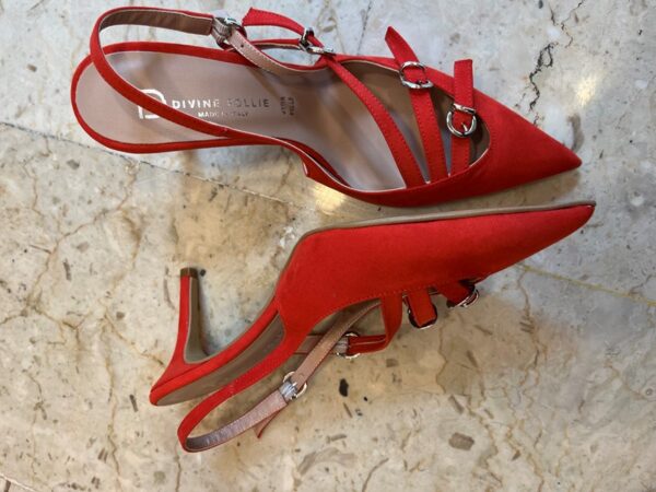 SLINGBACK FIBBIE IN PELLE