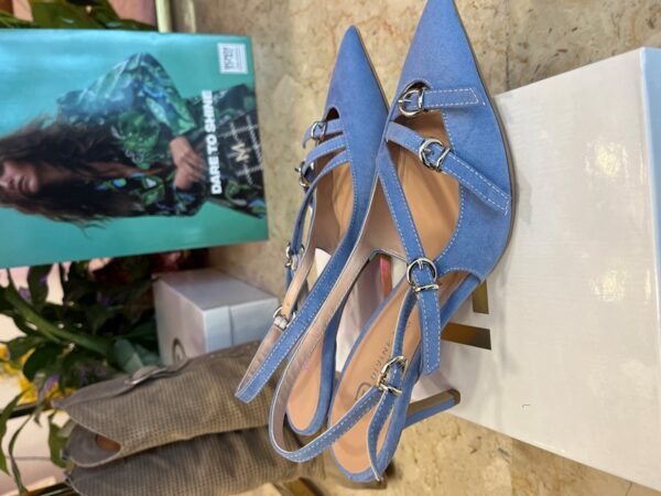 SLINGBACK FIBBIE IN PELLE