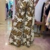 PANTALARGO FANTASIA CON LACCETTO  IN VITA LINO E VISCOSA
