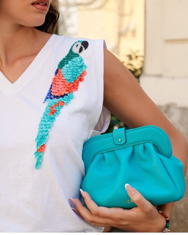 BORSA PELLE MARTELLATA CON TRACOLLA