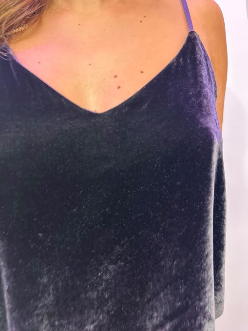 TOP VELLUTO BRETELLINE