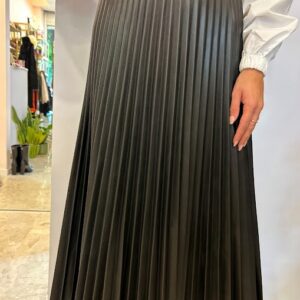 GONNA MIDI A PIEGHE EFFETTO PELLE