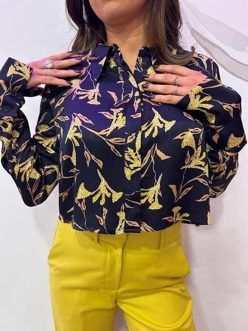 CAMICIA CORTA FIORATA