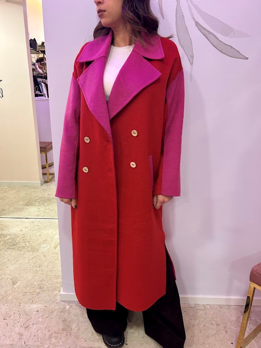 CAPPOTTO LUNGO BICOLOR