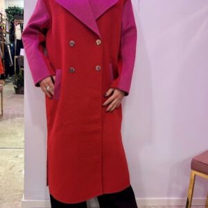 CAPPOTTO LUNGO BICOLOR