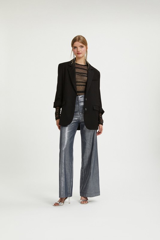 PANTALONE LARGO ARGENTO