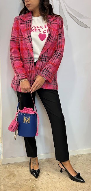 GIACCA TWEED A QUADRI