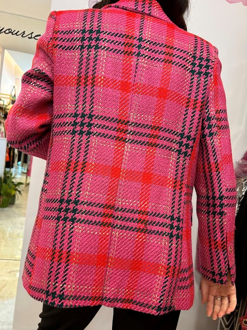 GIACCA TWEED A QUADRI