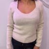 MAGLIA SCOLLO A V MISTO LANA