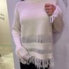MAGLIA 50% LANA CON FRANGE