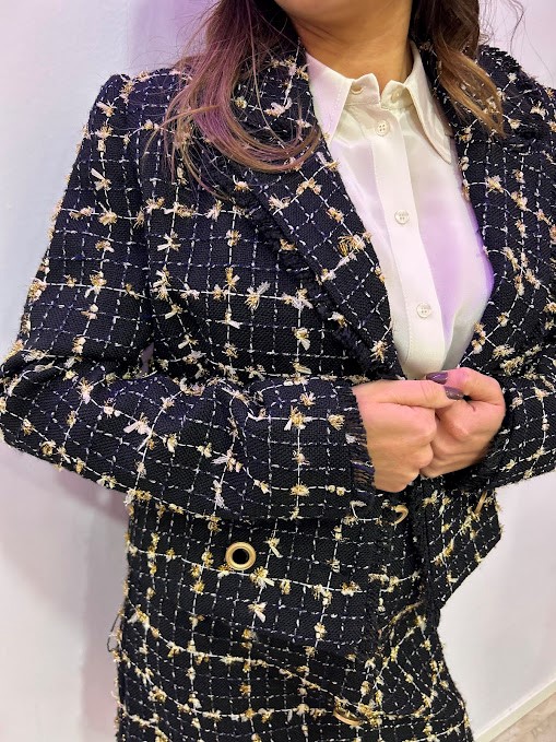 GIACCA IN LUREX CORTA