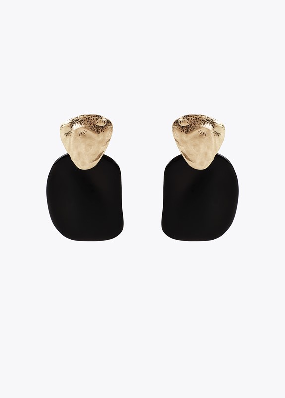 ORECCHINI COMBINATI METALLO E ACRILICO